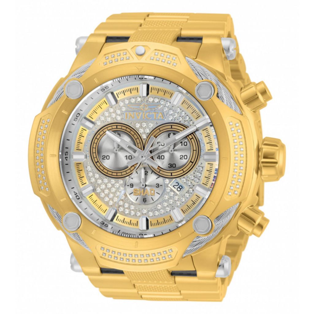 Invicta Shaq Men's 60mm, Bolt Swiss Quartz, Chronograph, 0.74ctw Diamond,  Bracelet Watch on sale at shophq.com - 683-766