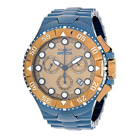 Invicta Excursion, 50mm Quartz, Chronograph, Bracelet Watch on sale at shophq.com - 684-798