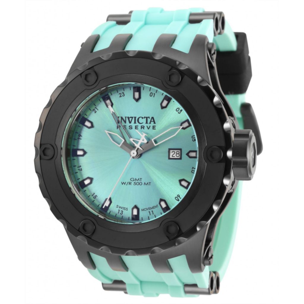 Invicta Reserve Men s 52mm SA Specialty Puppy Edition Swiss Quartz GMT Strap Watch ShopHQ