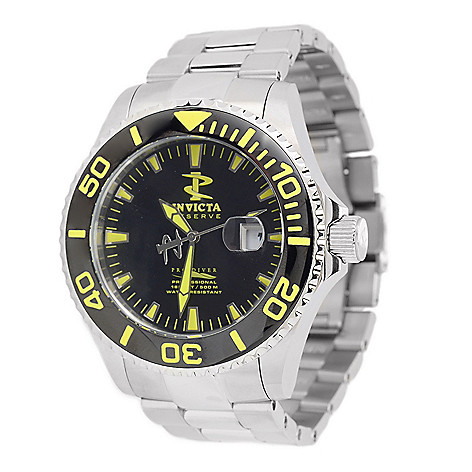 Invicta Reserve, 47mm Pro Diver, Swiss Quartz, Stainless Steel, Bracelet Watch on sale at shophq.com - 684-841