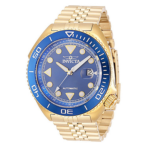 heroïsch Pacifische eilanden meester Invicta Men's 47mm Pro Diver Sea Wolf Automatic Date Gold-Tone Stainless  Steel Bracelet Watch - ShopHQ.com