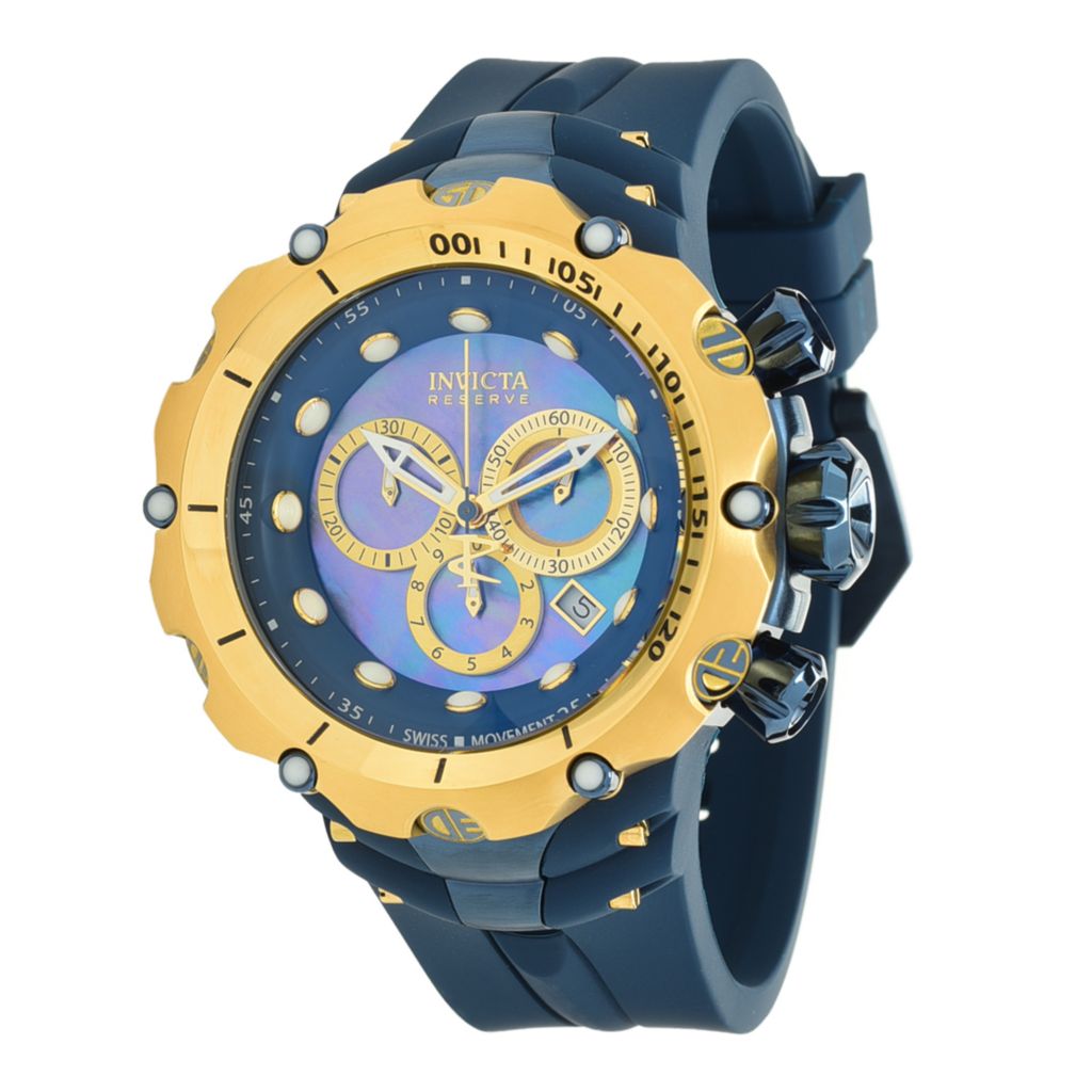 Invicta Reserve Venom Gen II 52mm Blue Label Swiss Quartz Watch on sale at shophq 690 984