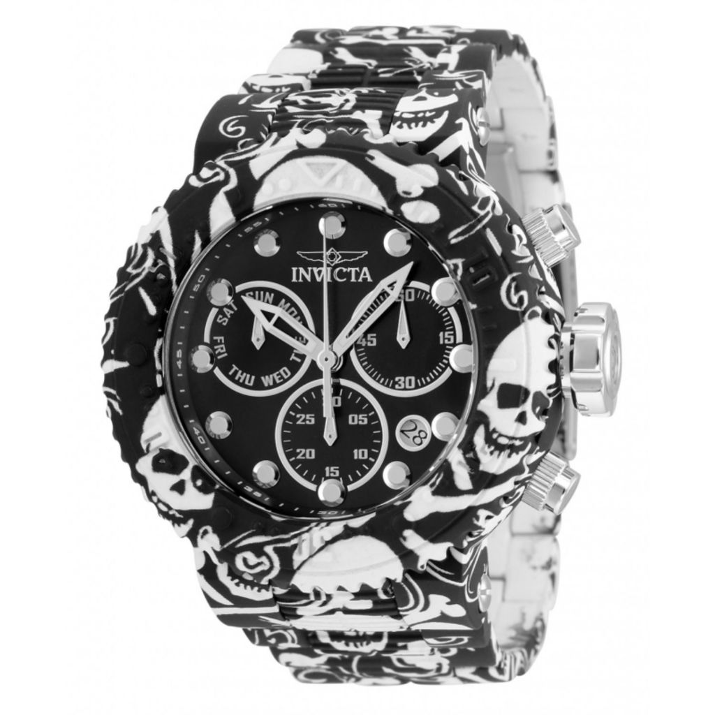 Black and clearance white invicta watch