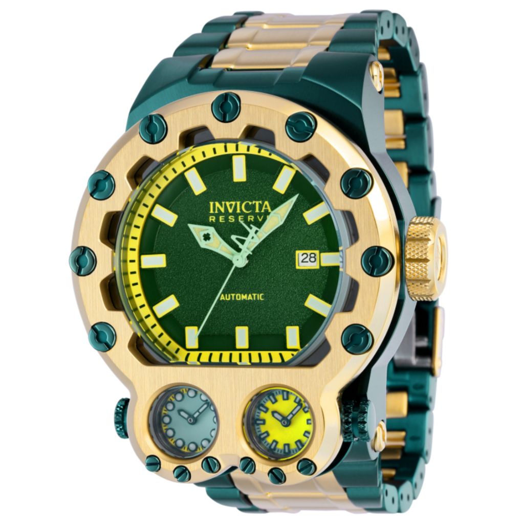 Invicta Reserve Bolt Magnum Tria Automatic Bracelet Watch w 15DC on sale at shophq 693 639