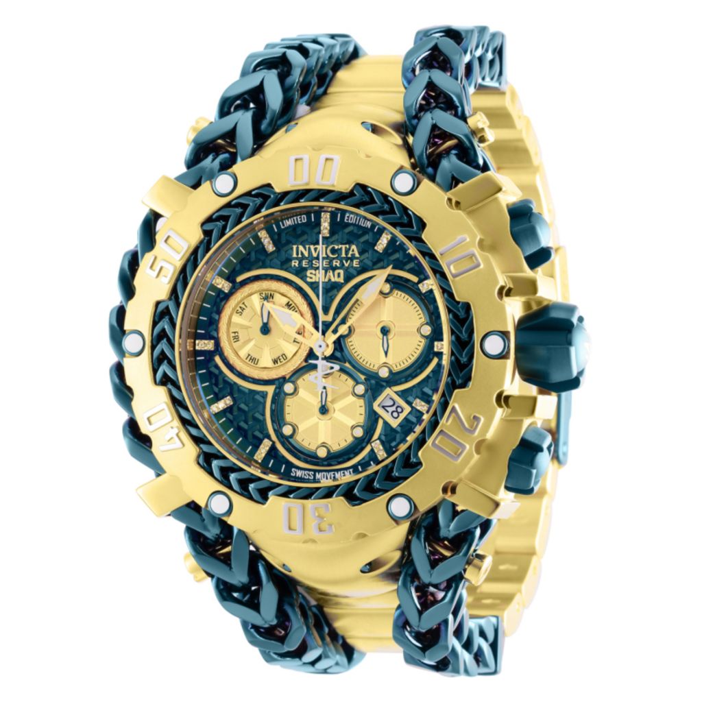 Invicta Reserve Shaq Gladiator 55mm Swiss Quartz 0.12ctw Dia Watch on sale at shophq 694 419