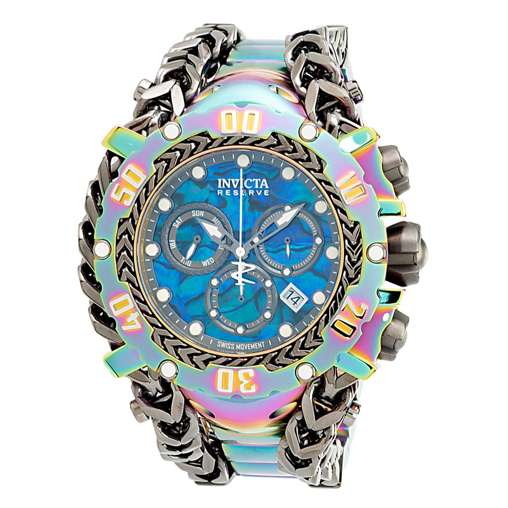 Invicta Reserve Gladiator 55mm Swiss Quartz Chrono Abalone Watch