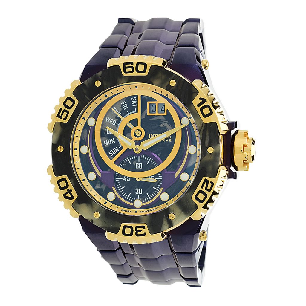 Invicta Reserve Carbon Hawk 55mm Swiss Quartz Carbon Fiber Watch