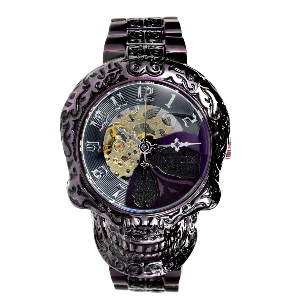 Invicta skull best sale watch silver