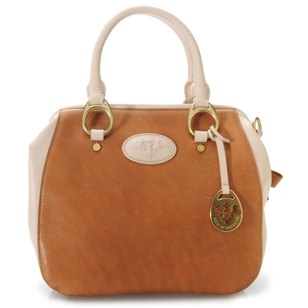 31 - PRIX DE DRESSAGE Smooth Leather Double Handle Framed Zip Around Satchel w/ Strap