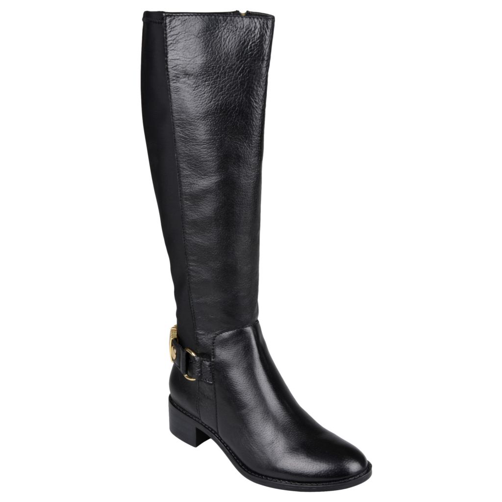 715-720 - Steve Madden Women's Black Leather Riding Boots