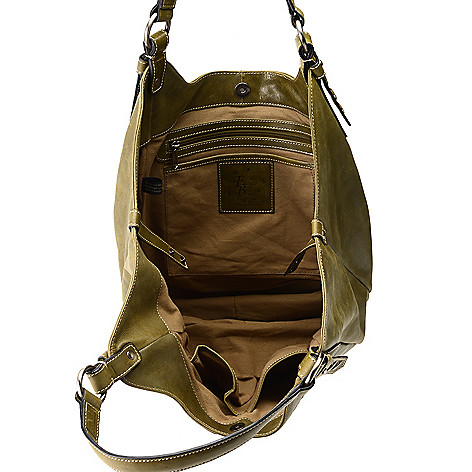 732-121- Firenze Bella "Kara" Leather Studded & Laser Cut Convertible Tote Bag