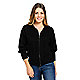 Black jacket with sleeves rolled