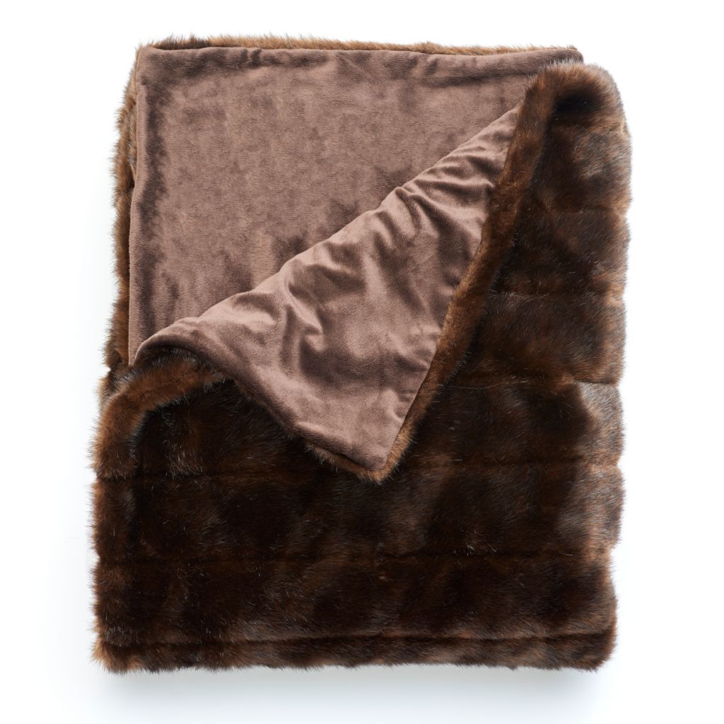 Donna Salyers' , Fabulous-Furs , Signature Faux Fur & Velvet 72 x 60 ,  Throw Blanket