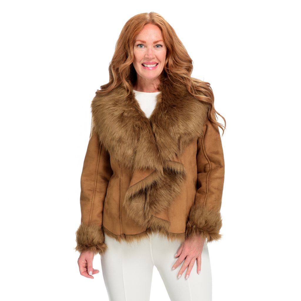 Donna Salyers' Fabulous Furs Men's Shawl Collar Faux Fur