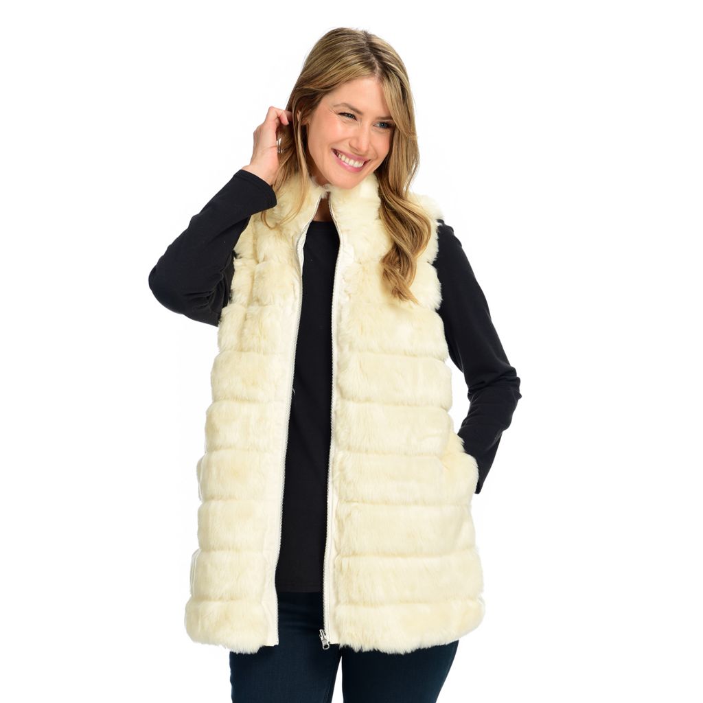 Donna salyers outlet faux fur vest