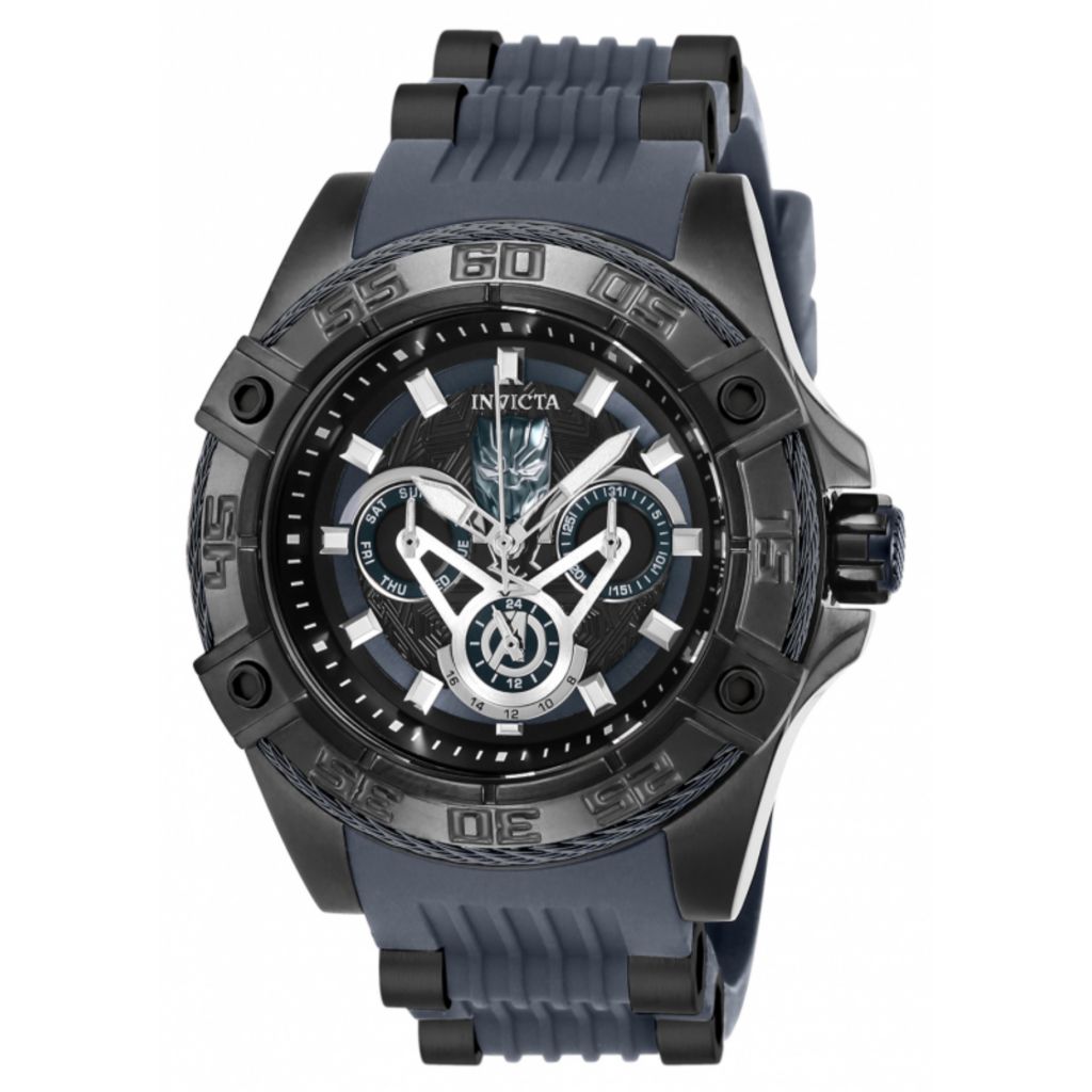 Invicta Marvel Bolt 44mm Black Panther L.Ed Quartz Watch ShopHQ