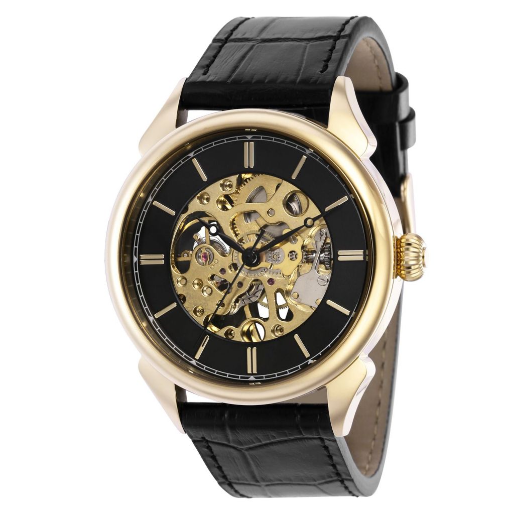 Invicta gold skeleton on sale watch