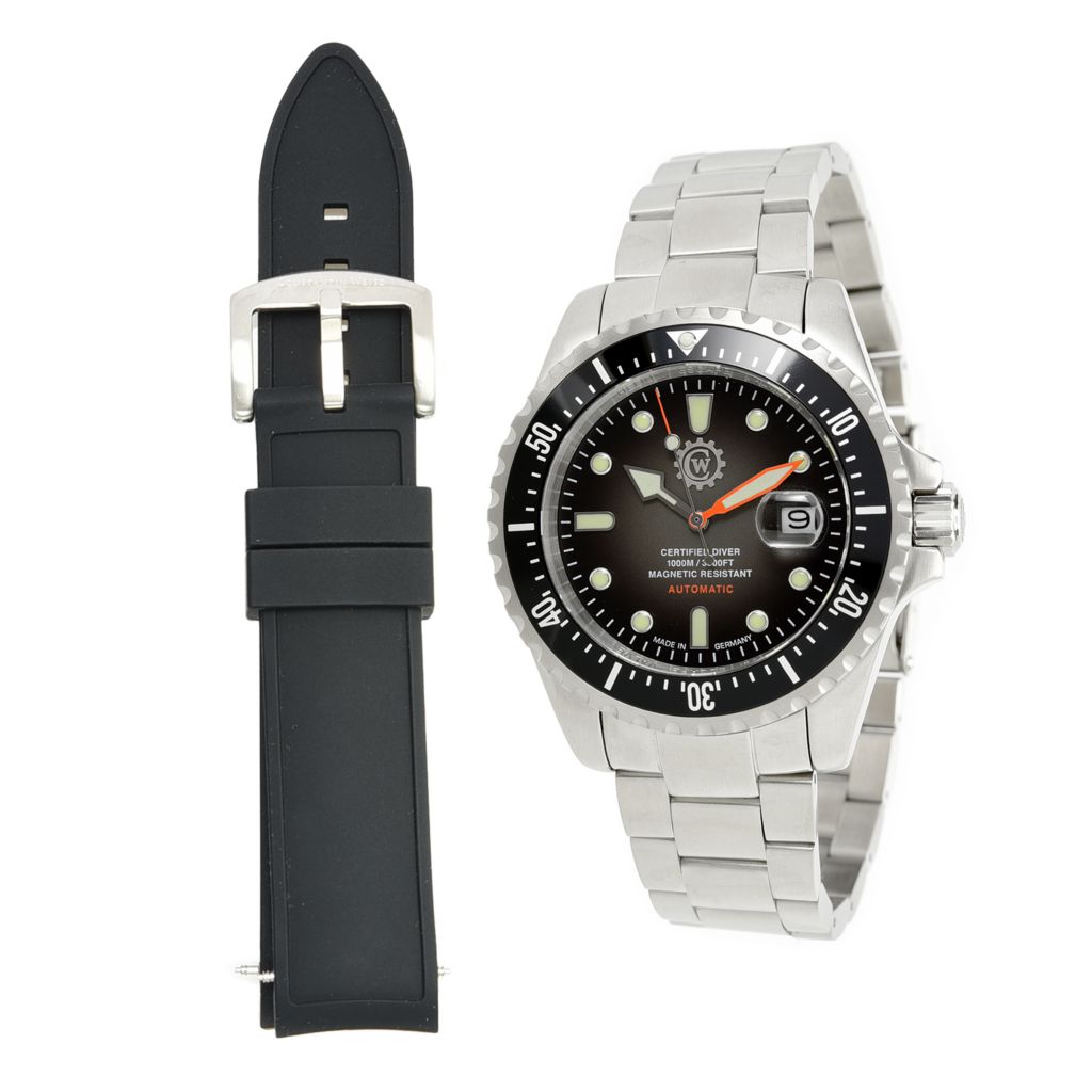 Constantin Weisz Diver Ltd Ed Automatic Bracelet Watch w Strap on sale at shophq 917 611