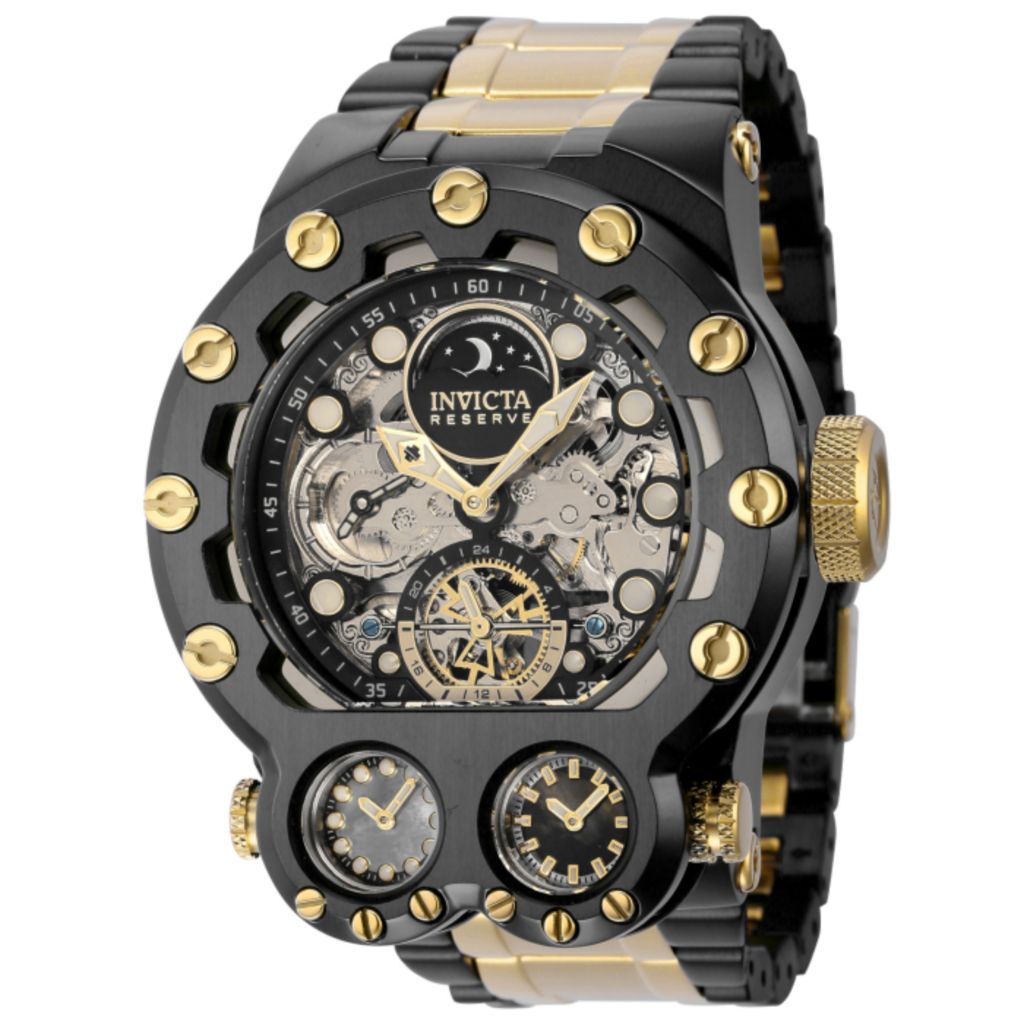 Invicta Reserve Bolt Magnum Tria Auto Quartz Skeletonized Watch ShopHQ