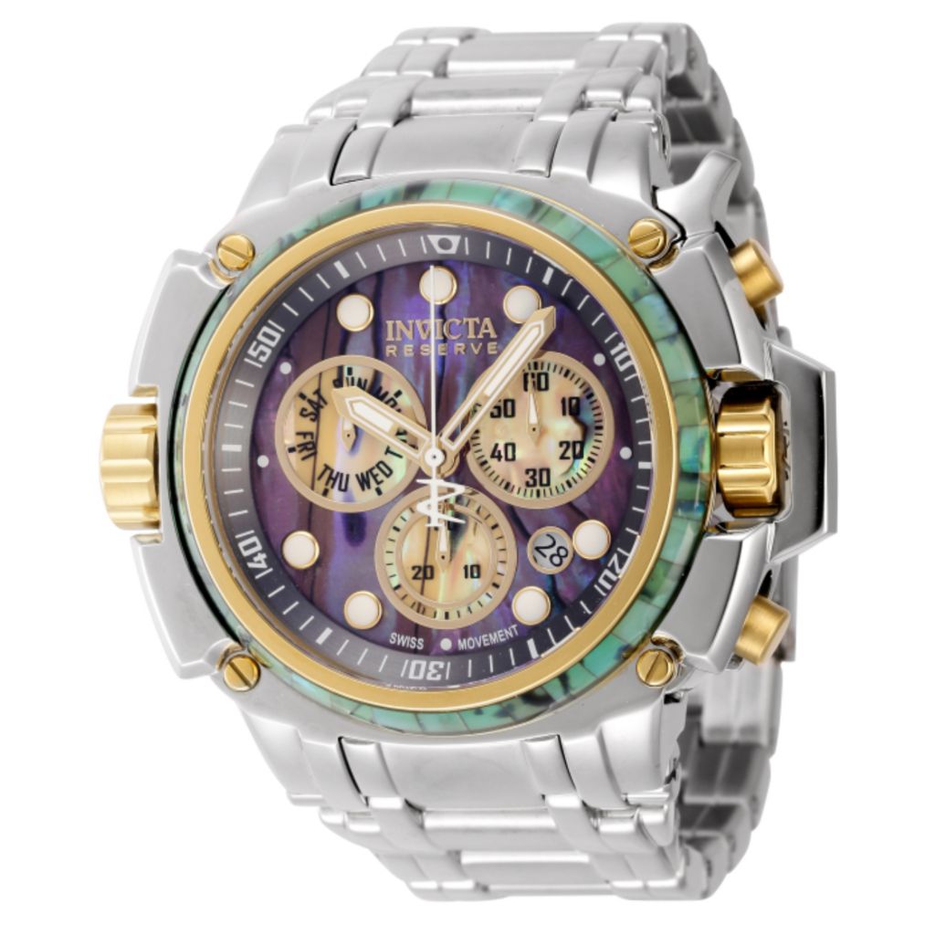 Invicta Reserve Coalition Forces 60mm Swiss Quartz Abalone Watch