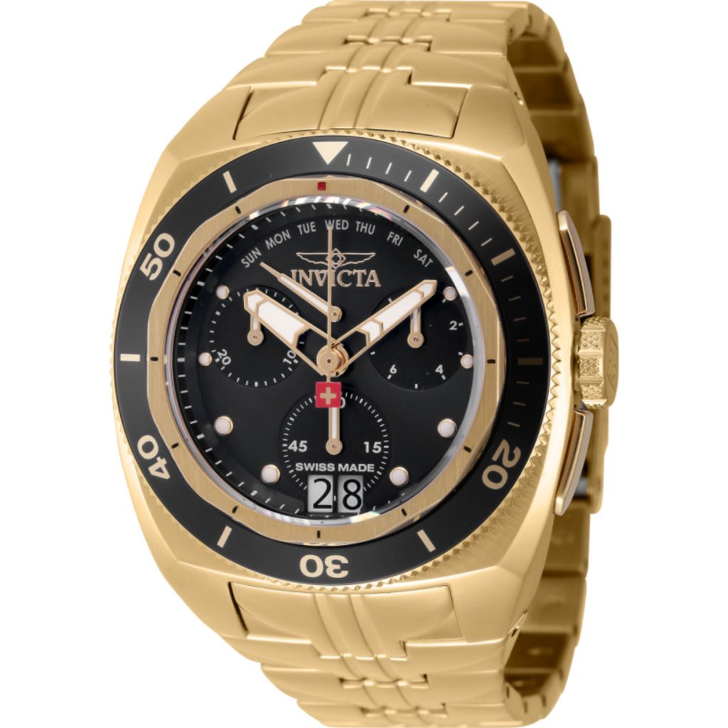 Invicta, 46mm Swiss Made, Quartz Chronograph, Bracelet Watch on sale at  shophq.com - 922-386