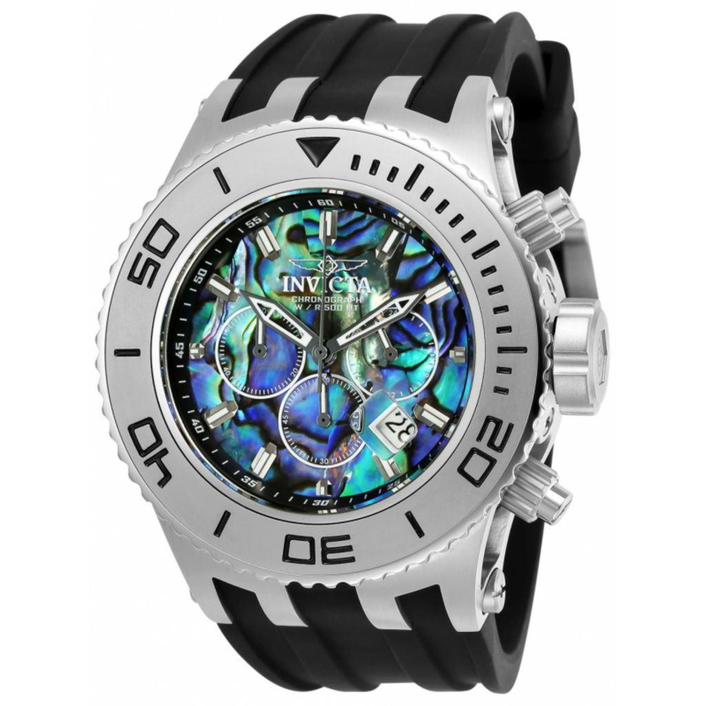 Invicta Subaqua Specialty 52mm Quartz Chrono Abalone Dial Watch