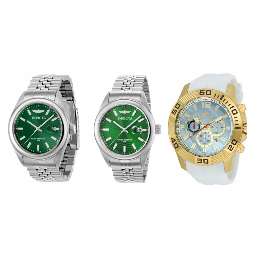 INVICTA Pro Diver Men's 43mm Stainless Steel Green Green dial PC32