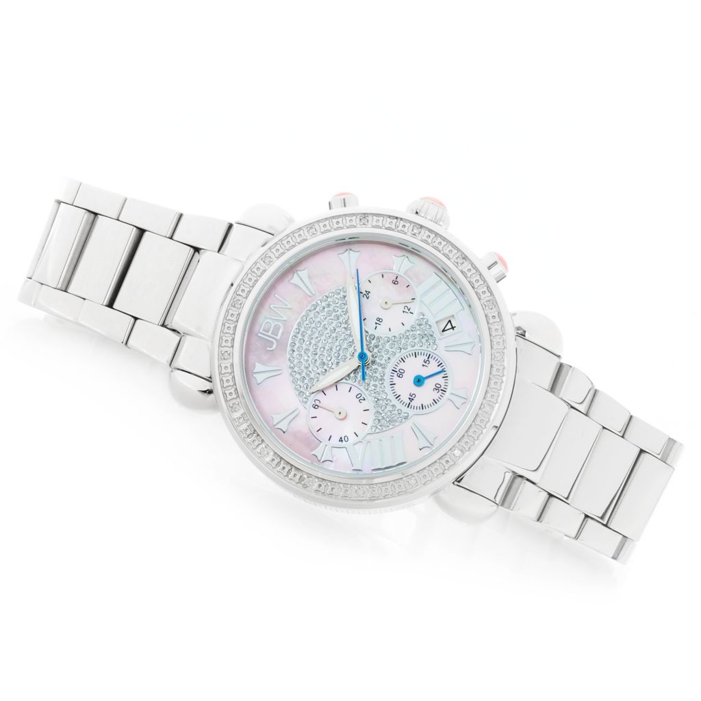 As Is JBW Women s Victory Quartz Chronograph Diamond Accented Watch ShopHQ