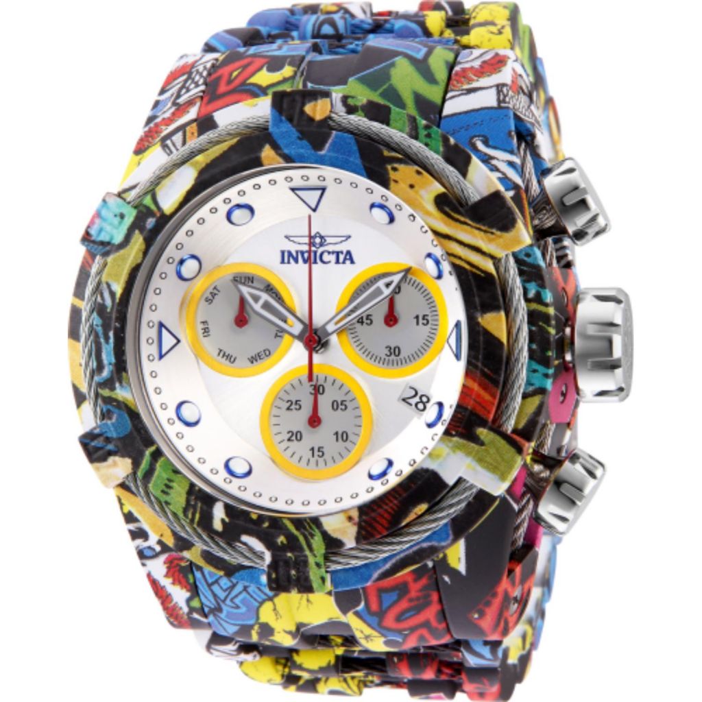 Invicta Bolt Graffiti 53mm Quartz Chronograph Hydroplated Watch ShopHQ