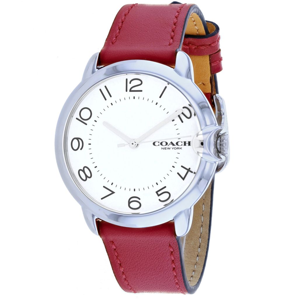 Coach Women s Arden Quartz Leather Strap Watch ShopHQ