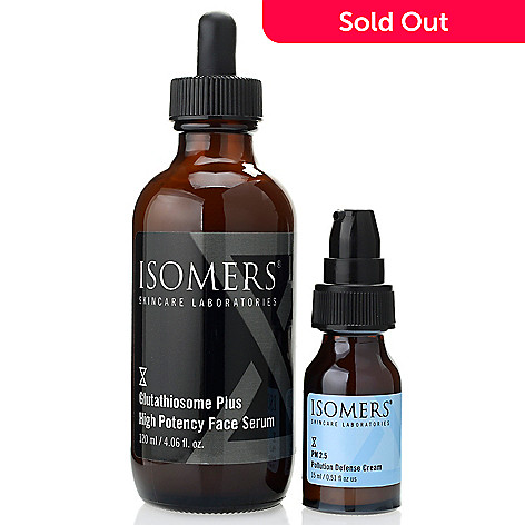 312-623- ISOMERS Skincare Bonus Size Glutathiosome Plus Face Serum w/ Pollution Defense Cream