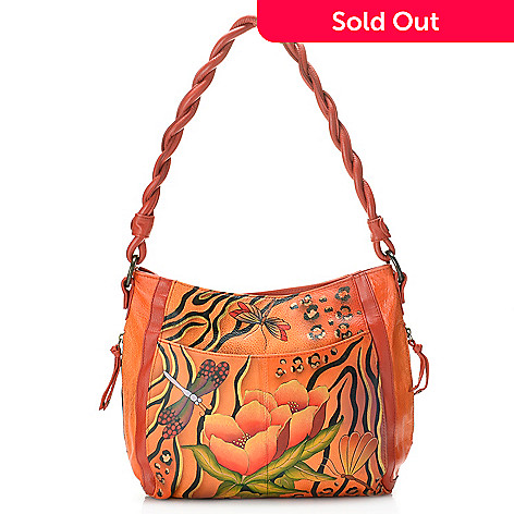 Image result for anuschka tangerine handbag with twisted handle