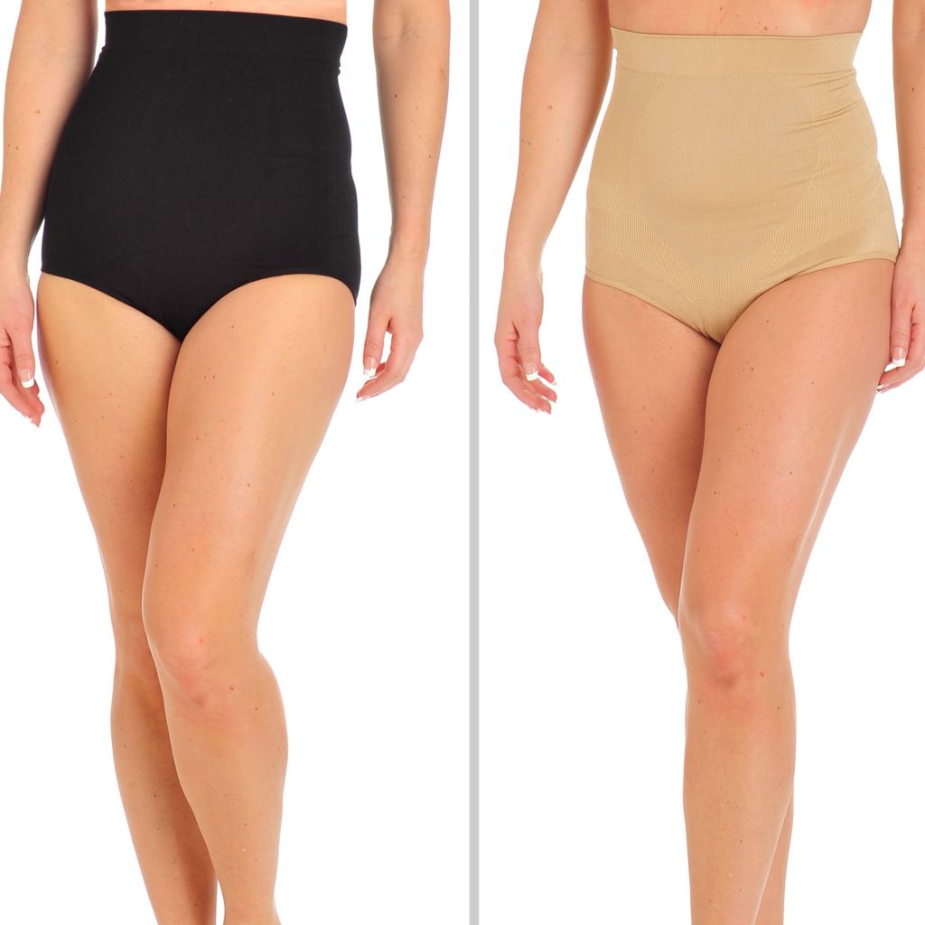 Comfia™ Shapewear Set of Two Comfortable Slimming Briefs 