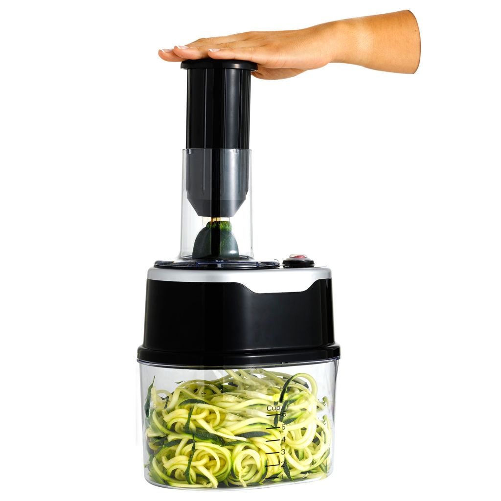 Vegetti Power Deluxe Electric Vegetable Spiralizer w/ 6 Blades 