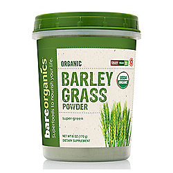 BareOrganics Barley Grass Powder 6 oz - Raw / Organic