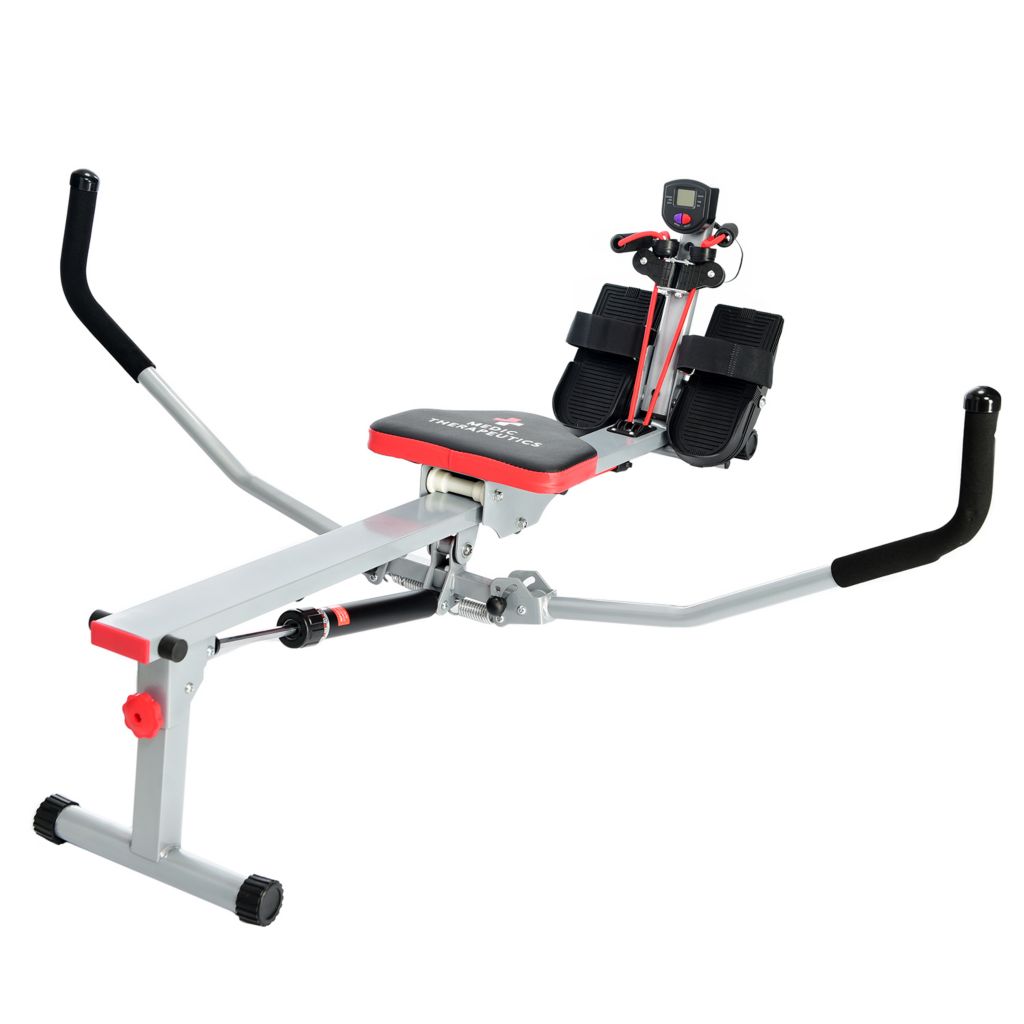 Medic Therapeutics Portable Fitness Rowing Machine w/ Adjustable Resistance 