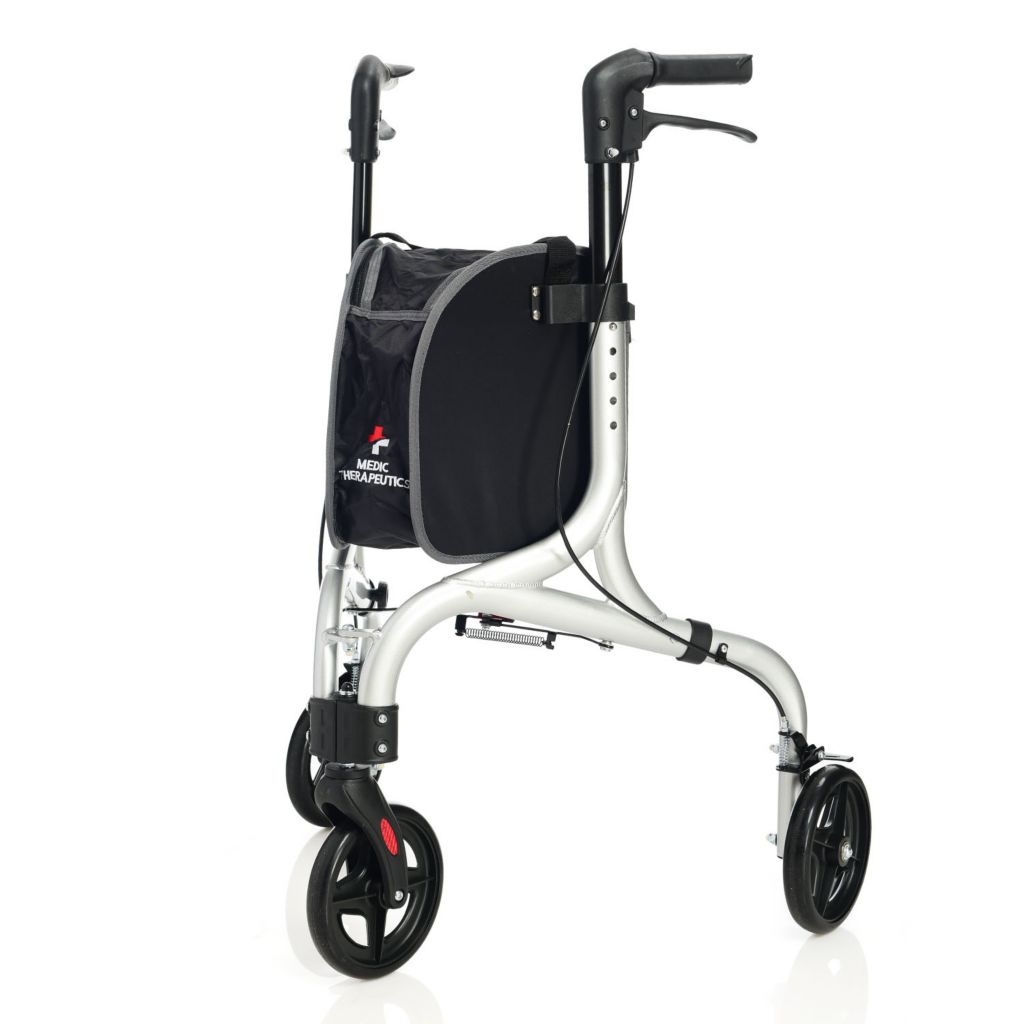Medic Therapeutics Lightweight Foldable 3-Wheel Rollator w Medic Therapeutics Lightweight Foldable 3-Wheel Rollator w