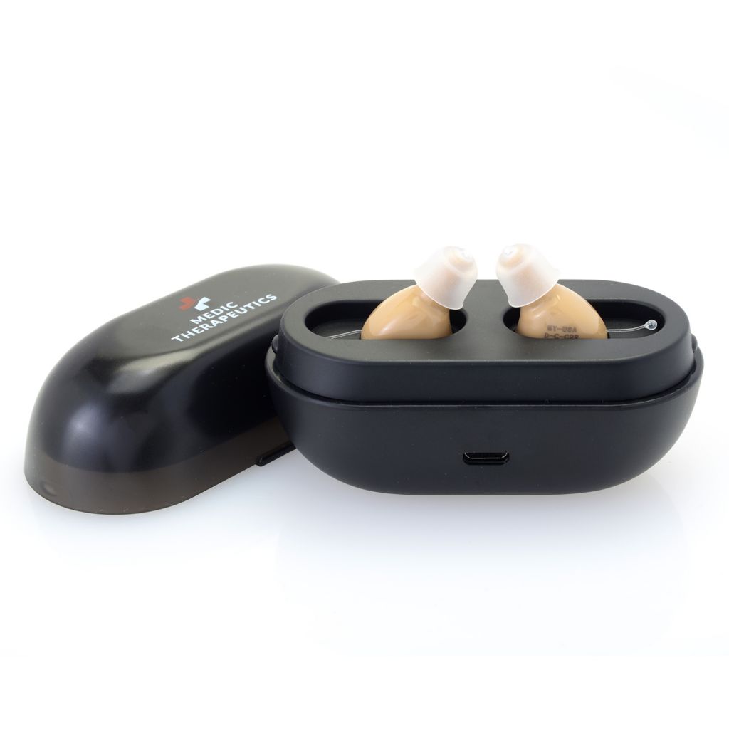 Medic Therapeutics Invisible Fit Hearing Aids w/ Charging Case