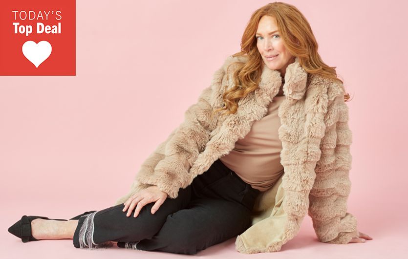 771-704 Faux Fur Fashions Reversible Mink Coat