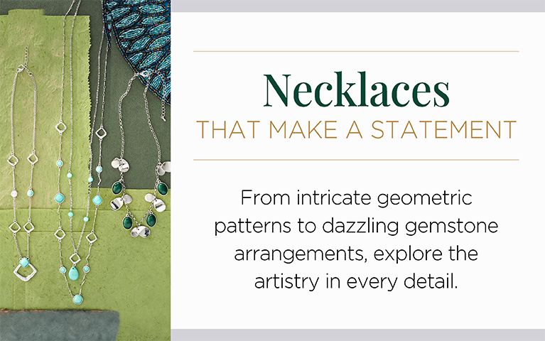 Necklaces. That make a statement. From intricate geometric patterns to dazzling gemstone arrangements, explore the artistry in every detail.