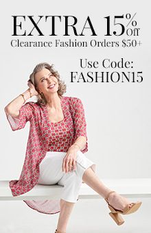 Extra 15% Off Clearance Fashion Orders $50+ Use Code: FASHION15