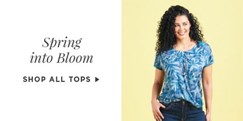 Spring into Bloom. Shop All Tops.