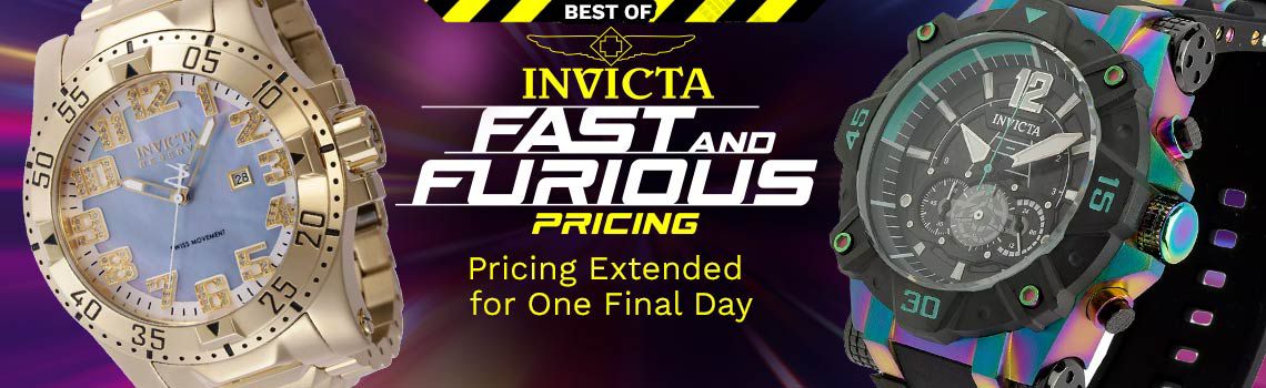 Invicta Fast & Furious | Pricing Extended for One Final Day 911-513, 910-612