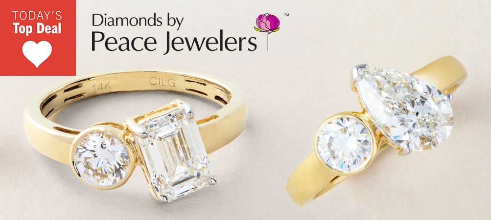 216-684 Peace Jewelers 14K Gold 2.00ctw Lab Grown Diamond Toi et Moi Ring