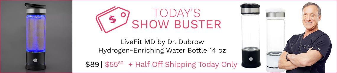 002-629 LiveFit MD by Dr. Dubrow Hydrogen-Enriching Water Bottle 14 oz