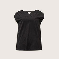 Our "Shirred Rounded Neck Sleeveless Tee"