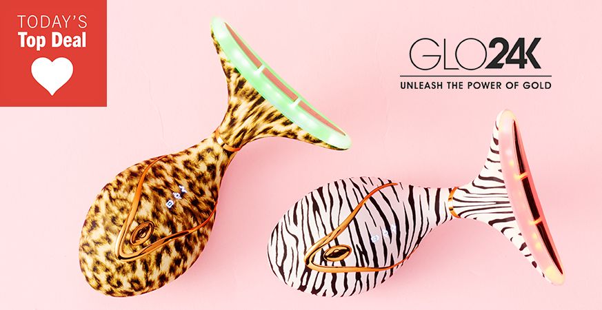 324-654 GLO24K Animal Print LED Neck & Face Toning Device