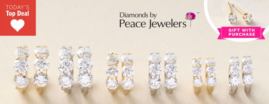 213-564 Peace Jewelers 14K Gold Choice of Carat Weight Cultured Diamond Huggie Earrings