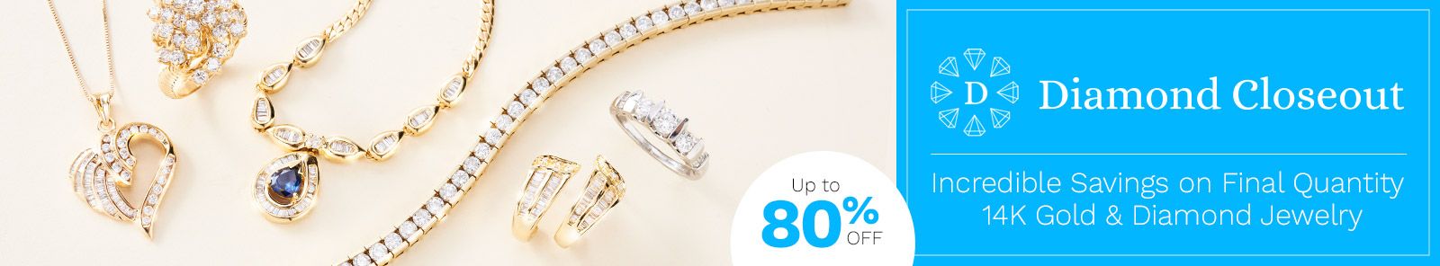 Diamond Closeout |  Incredible Savings on Final Quantity 14K Gold & Diamond Jewelry | 209-198 209-205 209-196 209-203 209-202 209-201