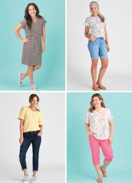 Get ready for summer by stocking up on women’s clothing essentials like breezy dresses, stylish shorts, comfortable capris, and versatile tees.